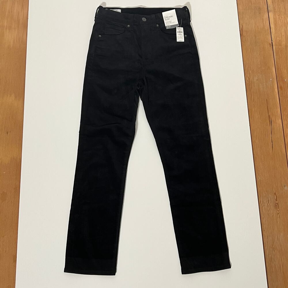GAP Vintage Slim High Rise Black Velvet-Feel Jeans NWT Size 27R - Picture 3 of 8